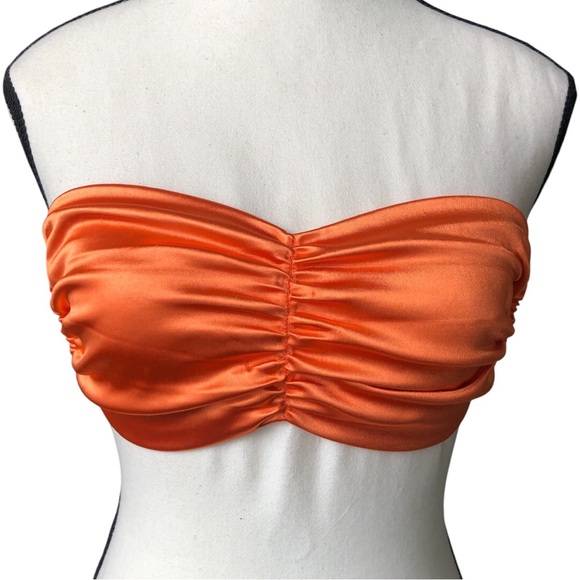 ☀️⛵️THATSSOFETCH ALANNAH CROP TOPS SATIN ORANGE🏖️🐠 - Picture 10 of 11